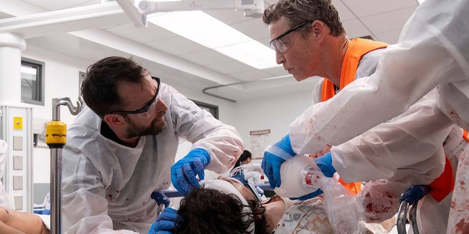 People on a hospital ward