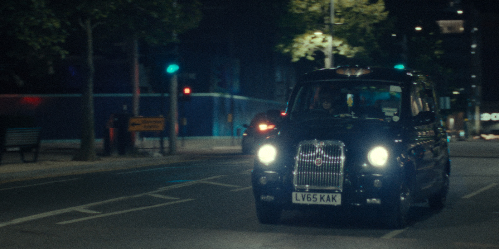 A black cab in the streets of London